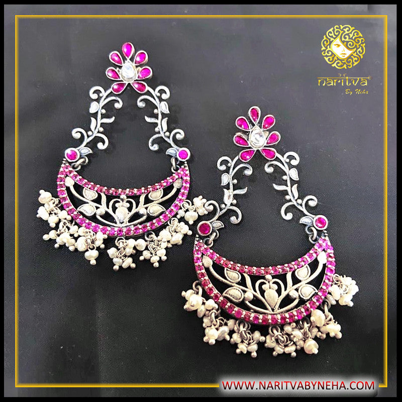 Ruby CZ Stone Earrings