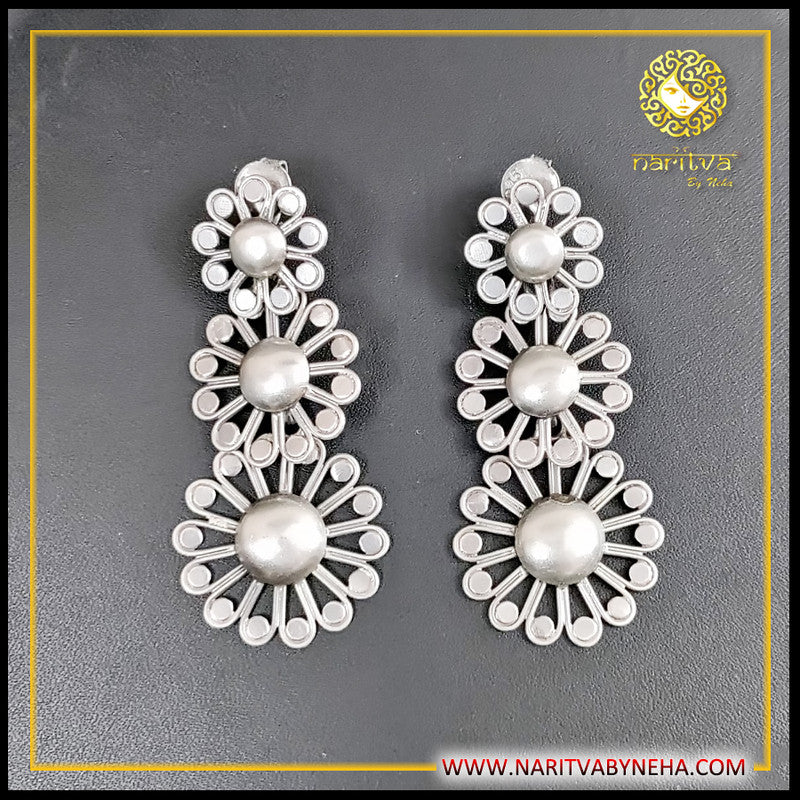 3 layered Flower Danglers