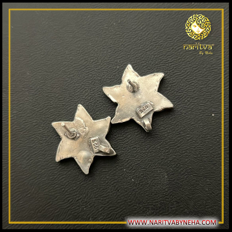 Yellow Pink Glass Studs