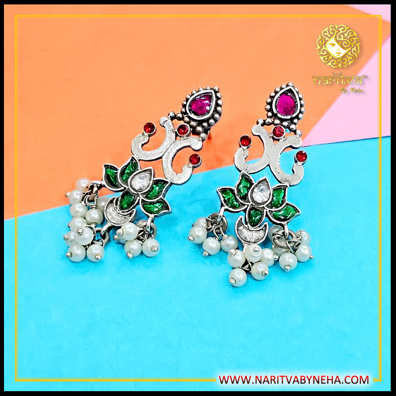 Kundan Pearl Studs