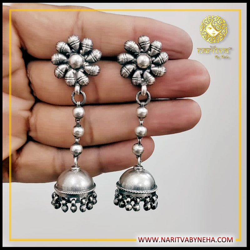 Flower Top Chain Jhumka