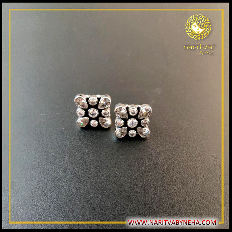 Zirconia Square Studs