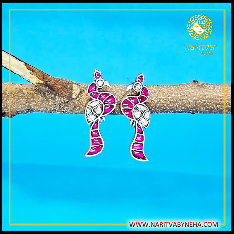 Kundan Peacock Earrings