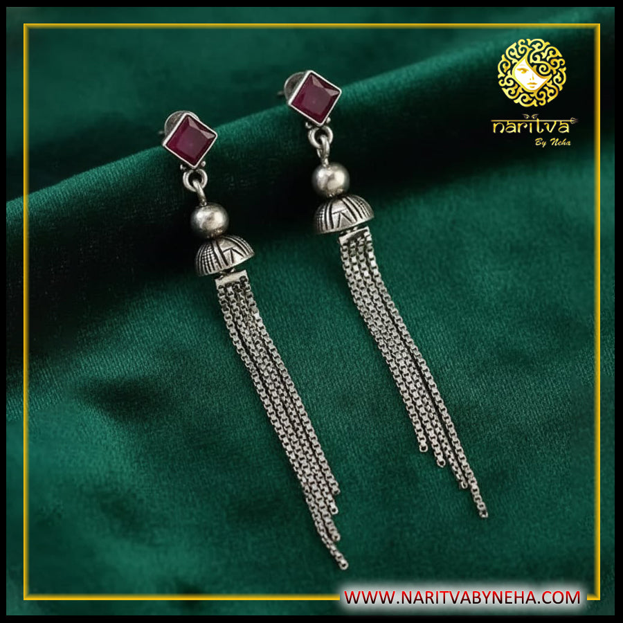 Ruby Stone Long Danglers