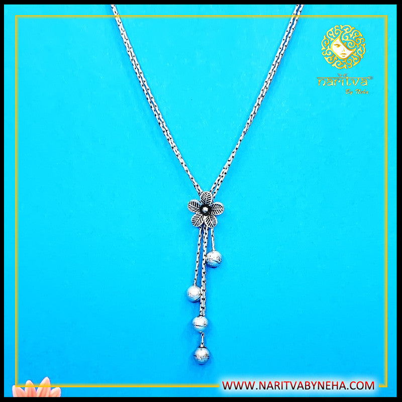 Flower Pendand Dual Chain