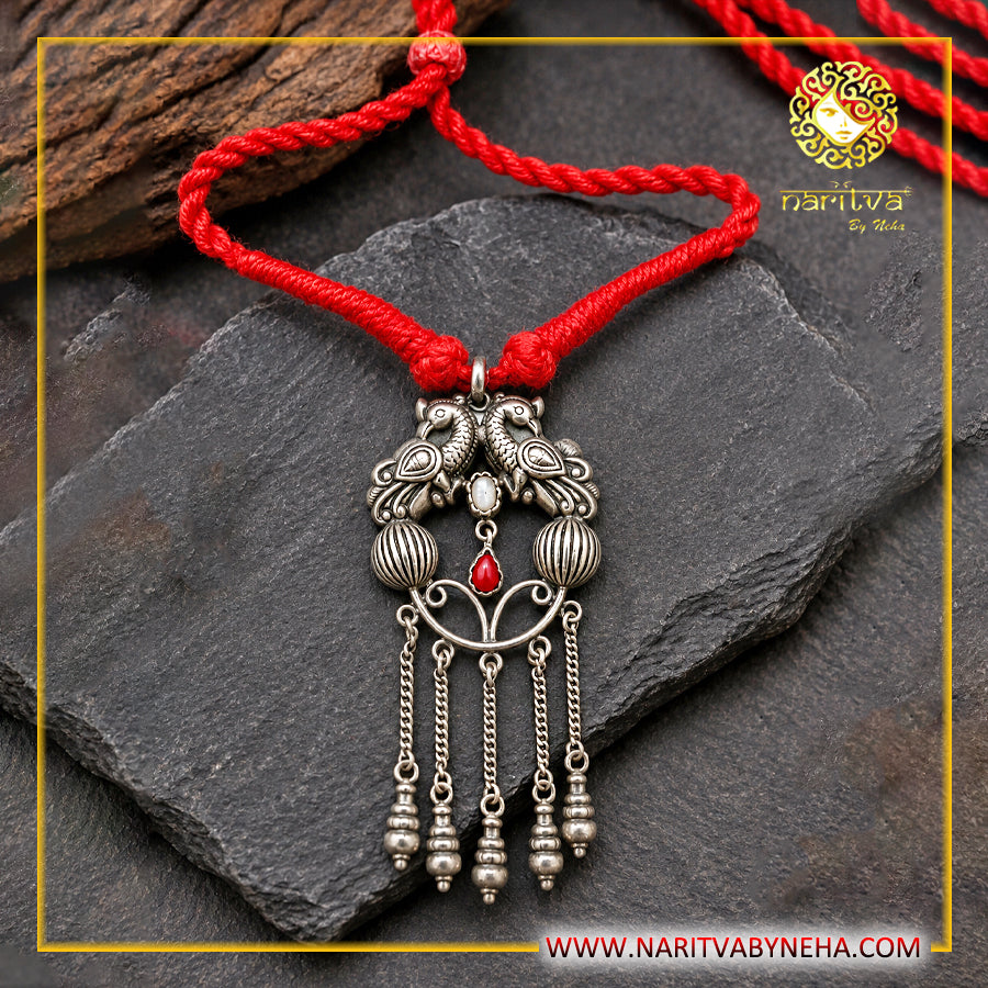 Peacock Latkan Dori Necklace