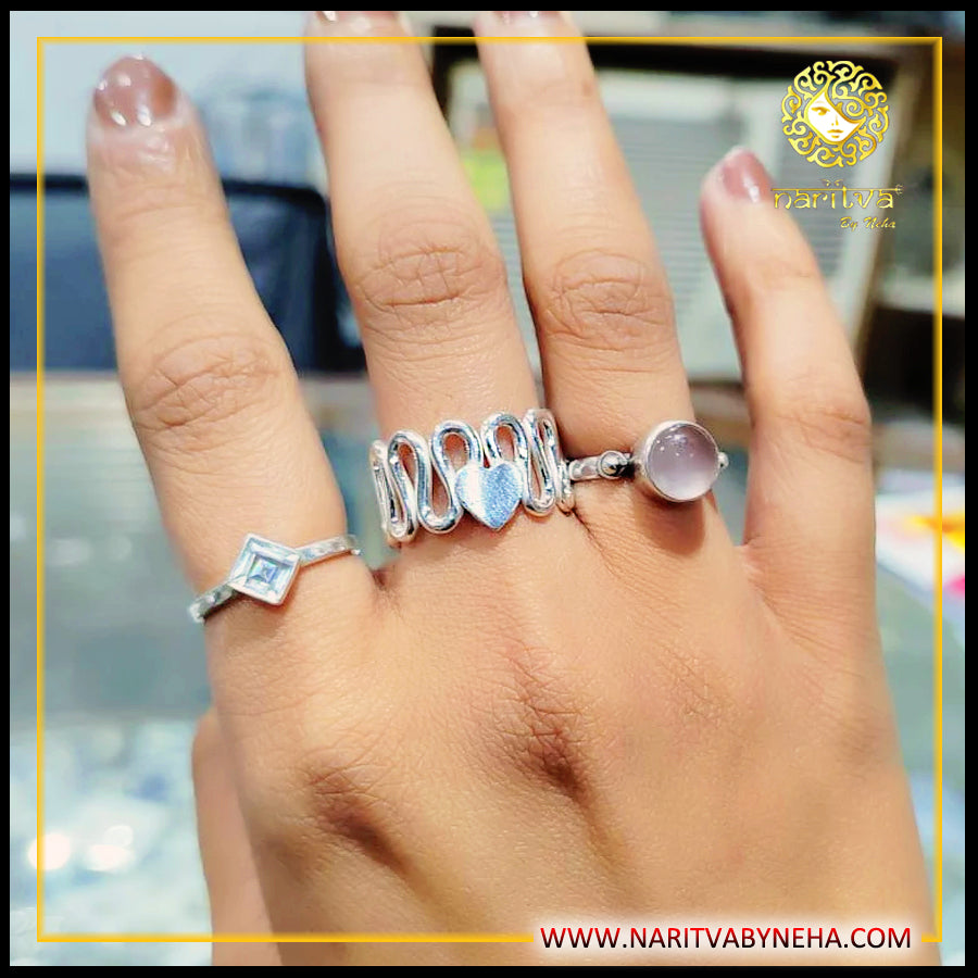 ZigZag Heart Ring