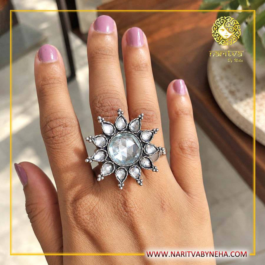 Kundan Crystal Ring