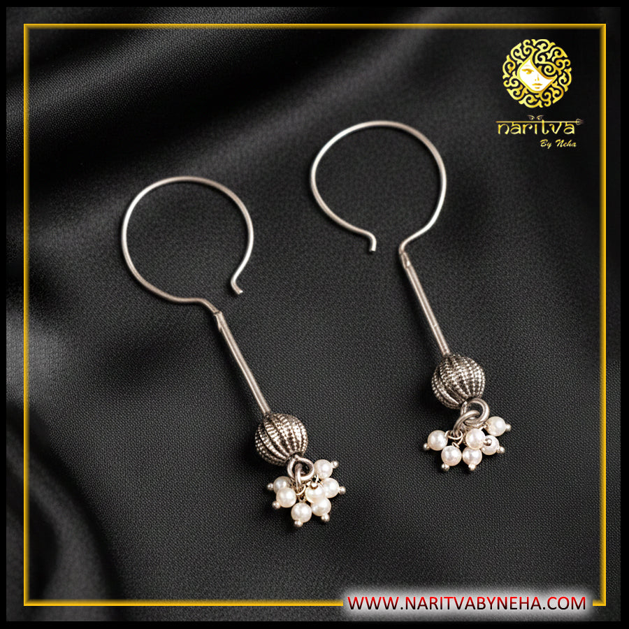 Fish Hook ball earrings