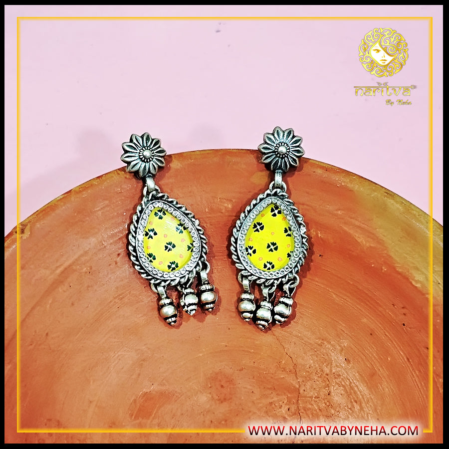 Yellow Painted earrings