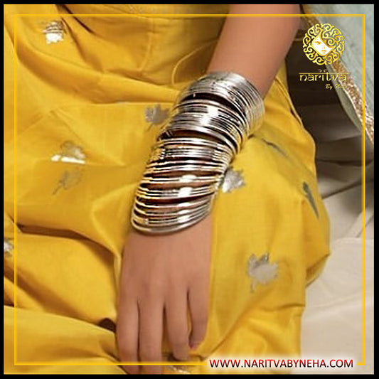 Plain Silver Bangles