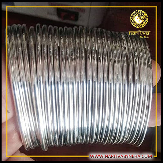 Plain Silver Bangles