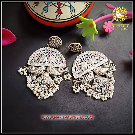 Jodhpuri Fish Earrings