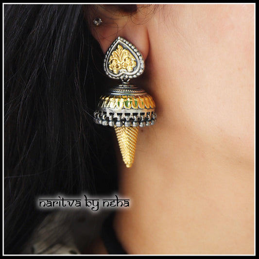 Dual Tone Cone Jhumka