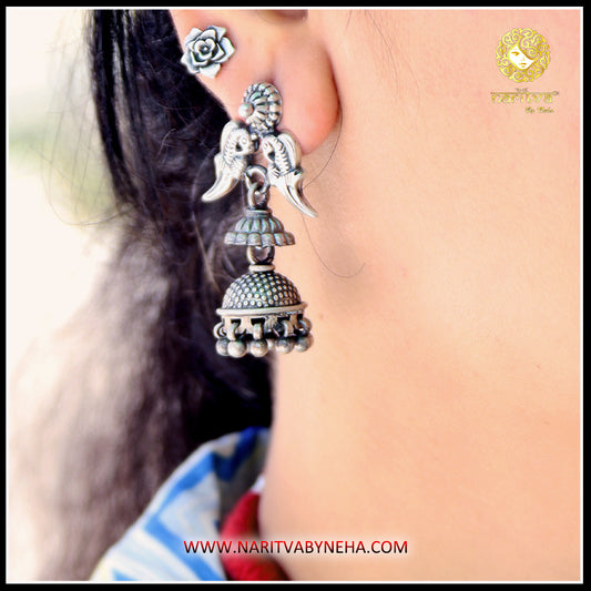 Parrot Dual Layered Jhumka