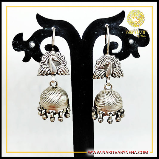 Peacock Fish Hook Jhumka