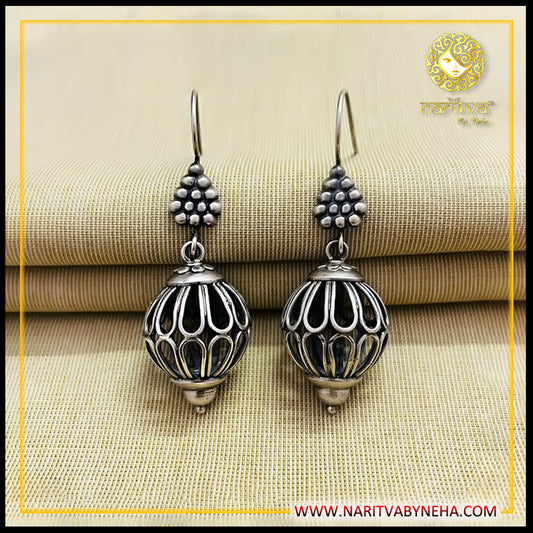 Triangle Fish Hook Ball Earrings