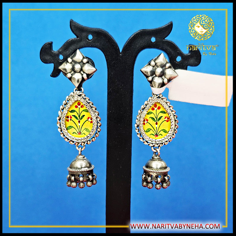 Yellow Painted Jhumka