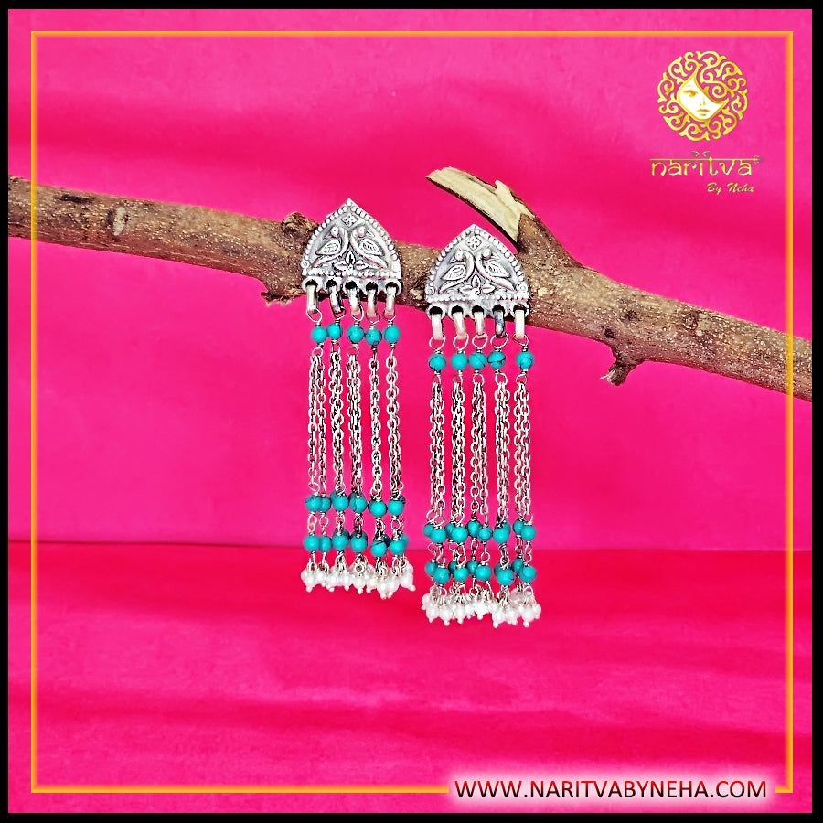 Peacock Motif Turquoise Chain Dangers