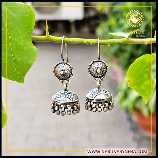 Fish Hook Flower jhumka