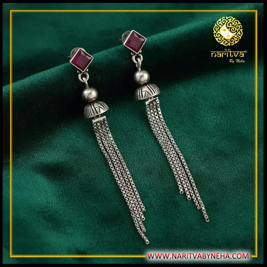 Ruby Stone Long Danglers