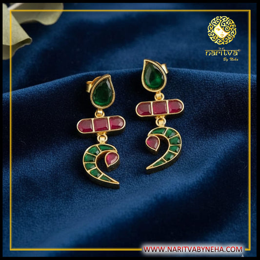 Kundan Golden Earrings