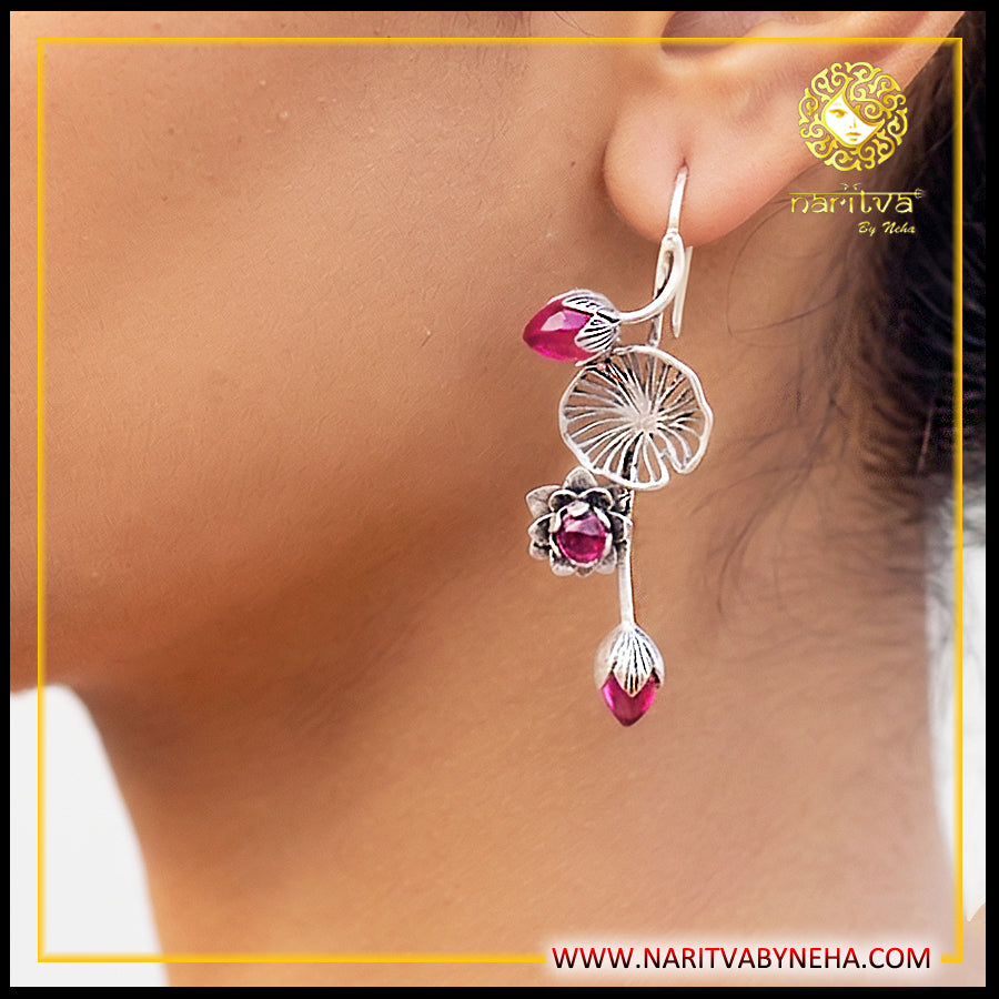 Leaf Lotus Earrings