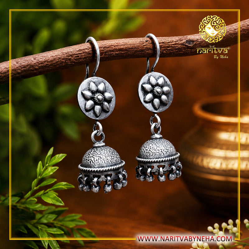 Flower Top fish hook jhumki