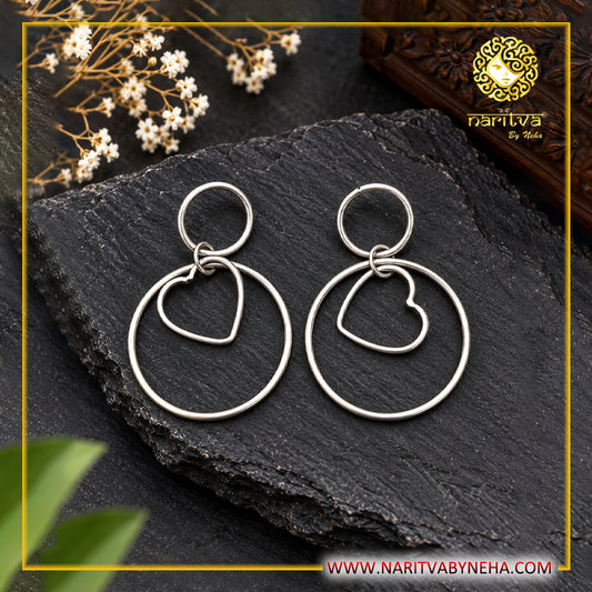 Heart Round Earrings