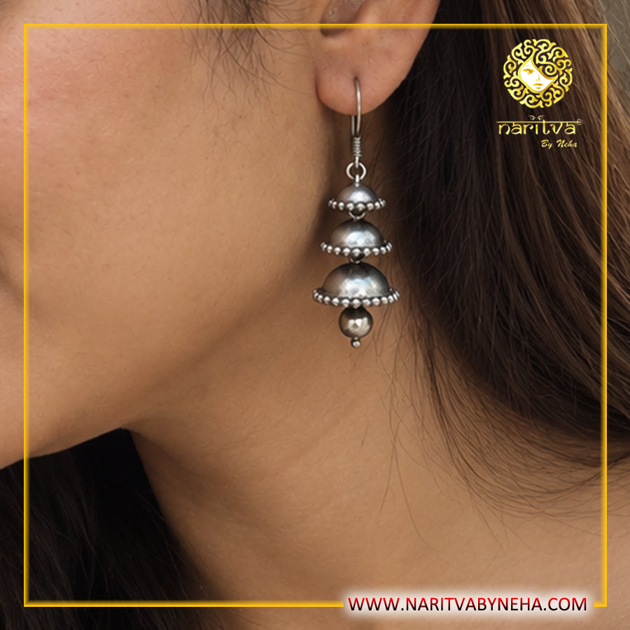 Layered Fish Hook jhumka