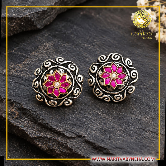 Chitai Kundan Studs