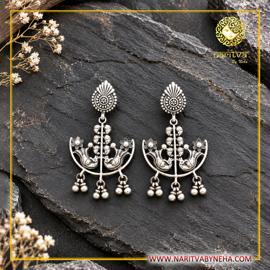 Peacock Anchor Earrings