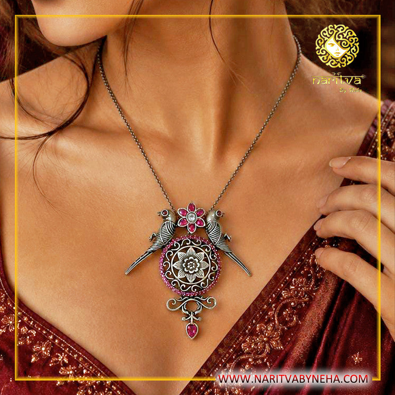 Kundan Bird Pendant