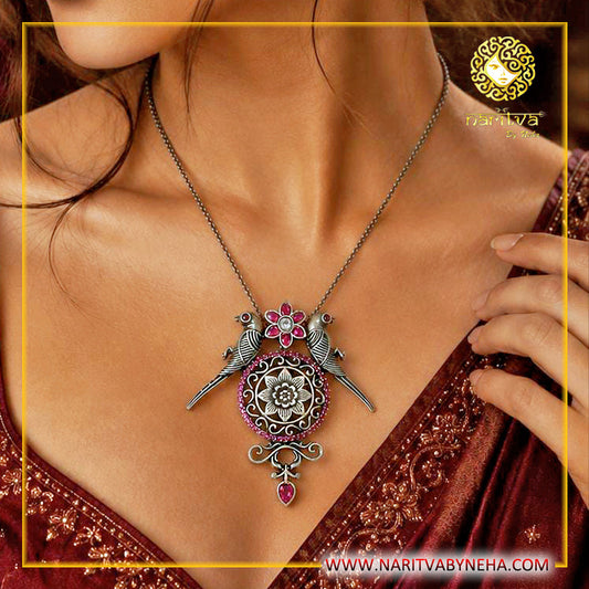 Kundan Bird Pendant