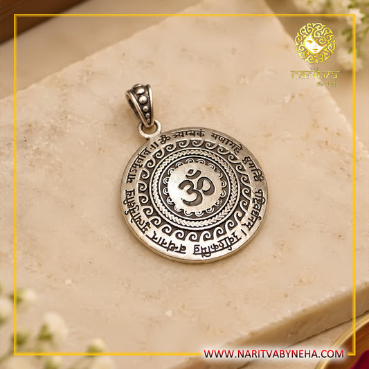 Maha Mrityunjaya Mantra Om Necklace