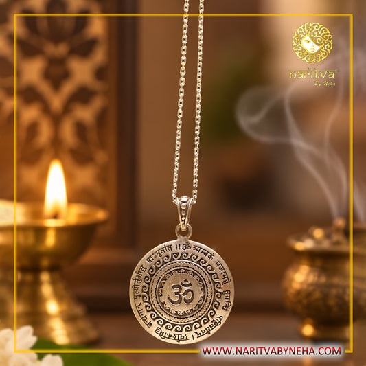 Maha Mrityunjaya Mantra Om Necklace