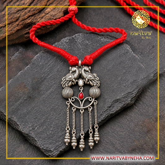 Peacock Latkan Dori Necklace