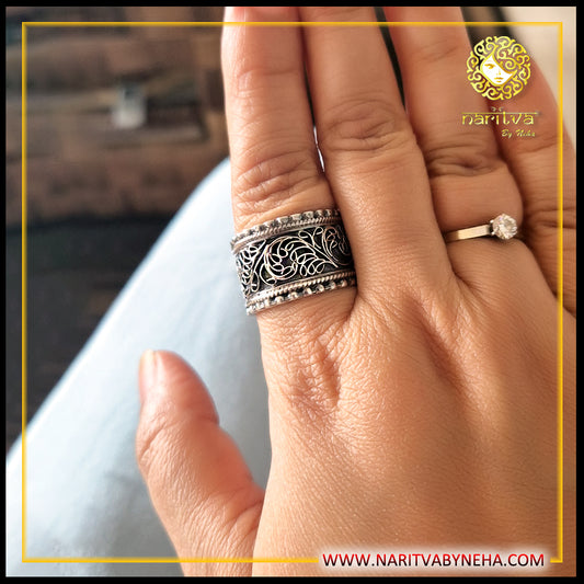 Filgree work Carving Ring Band