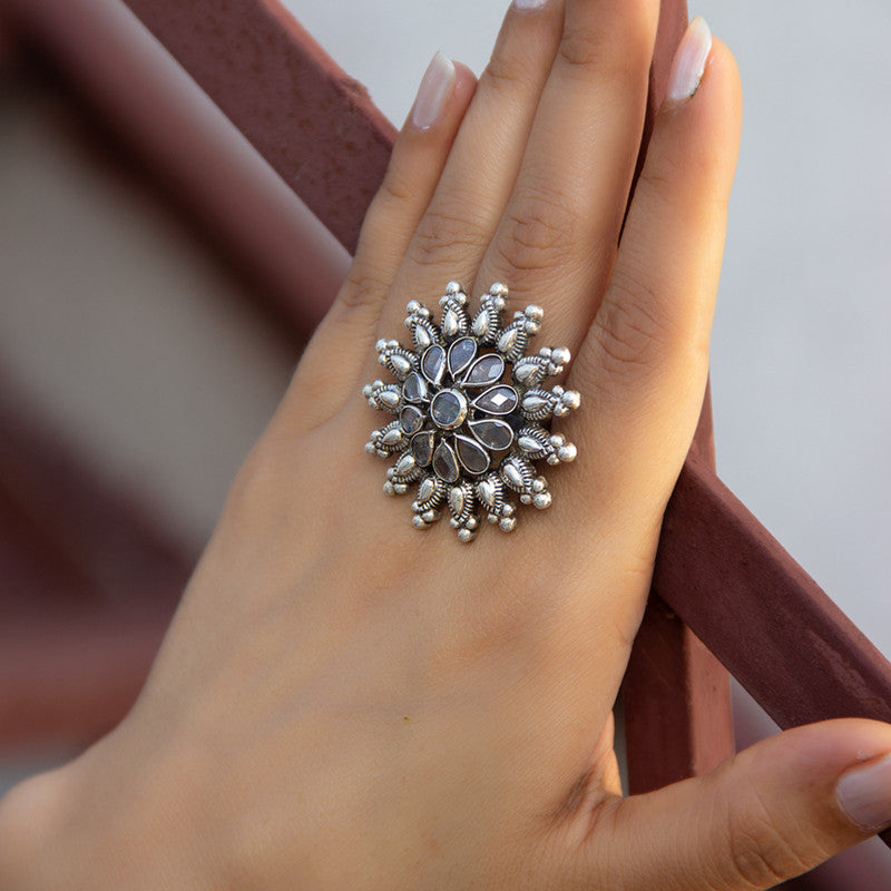 Flower Polki Ring