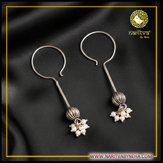 Fish Hook ball earrings