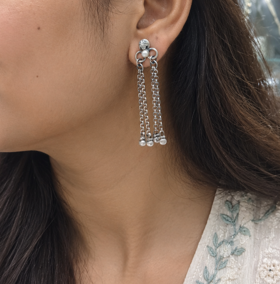 Pearl Latkan Earrings