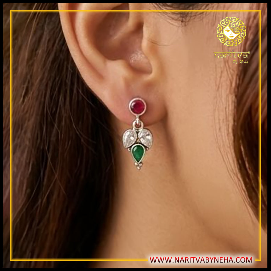 Three Color stone Earrings