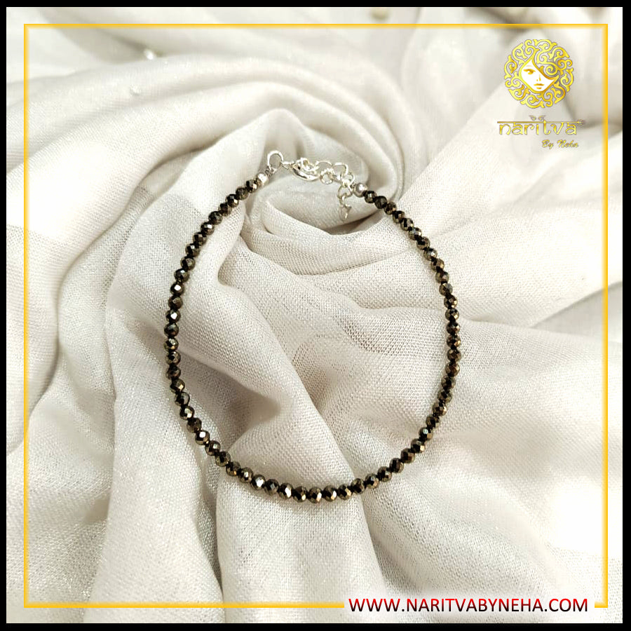 Silver Pyrite Bracelet