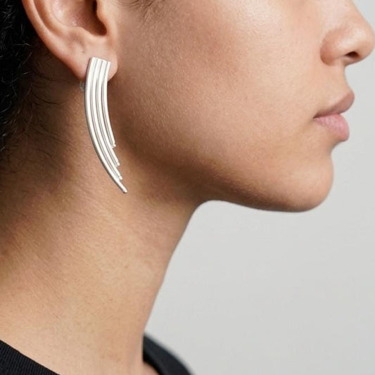 Layer Curved Earrings